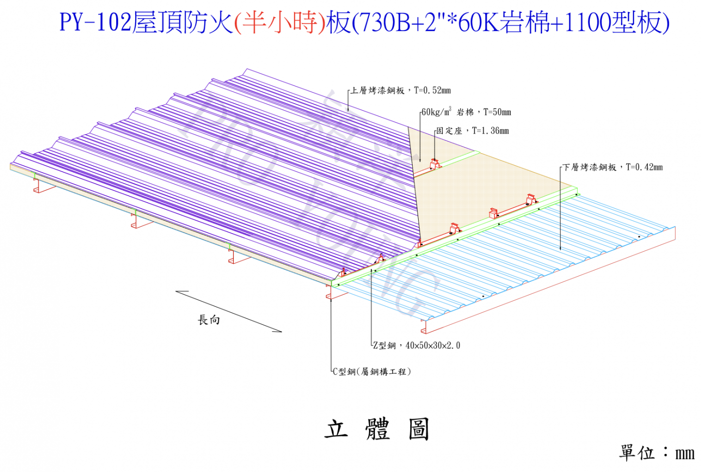 PY-102屋頂防火板產品圖片 1
